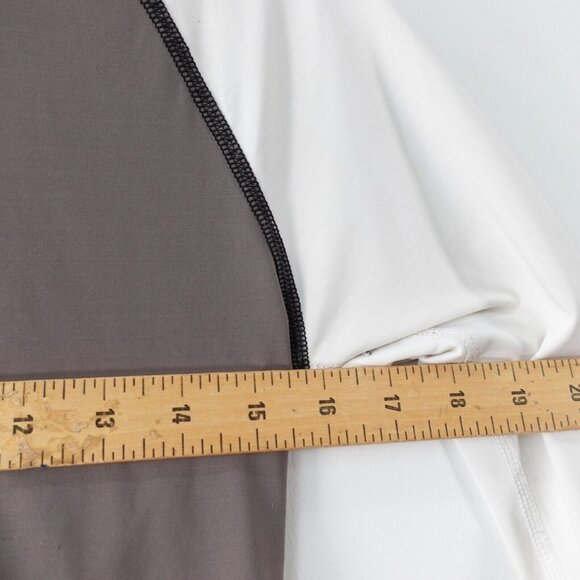 Alala Top Women Small Activewear Gray White Sports Colorblock Zip Back CANADA - Picture 5 of 13